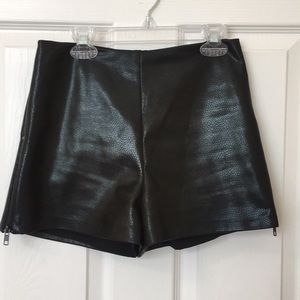 Stylish leather looking shorts